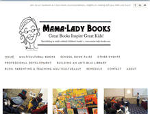 Tablet Screenshot of mama-lady-books.com